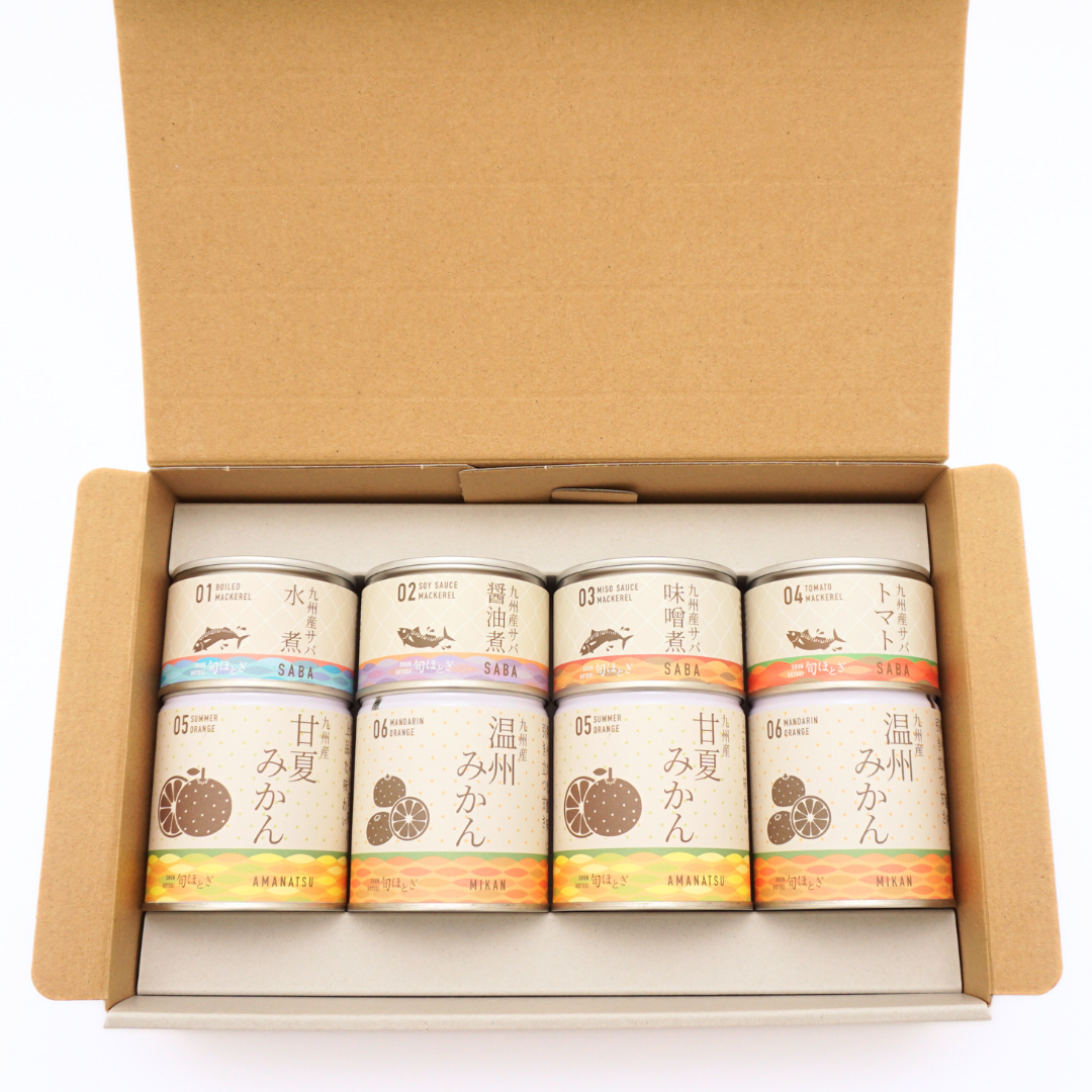 旬ほとぎサバ・果実ギフトセット【8缶・税込】