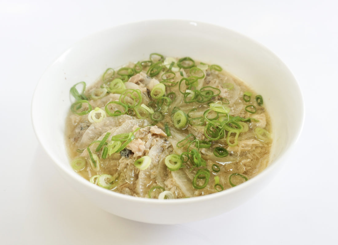 サバ缶と大根の重ね蒸し